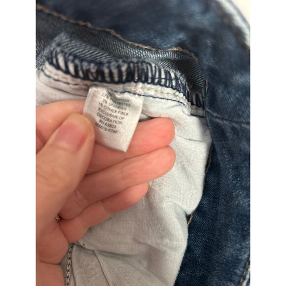 Christopher & Banks Jeans Medium Wash Stretch Denim Fringe Hem Casual Size 10 - Picture 7 of 10